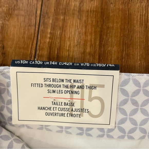 GAP Slim City Women’s Grey White Pattern Ankle‎ Khakis Size 10 Regular NWT - Picture 6 of 10